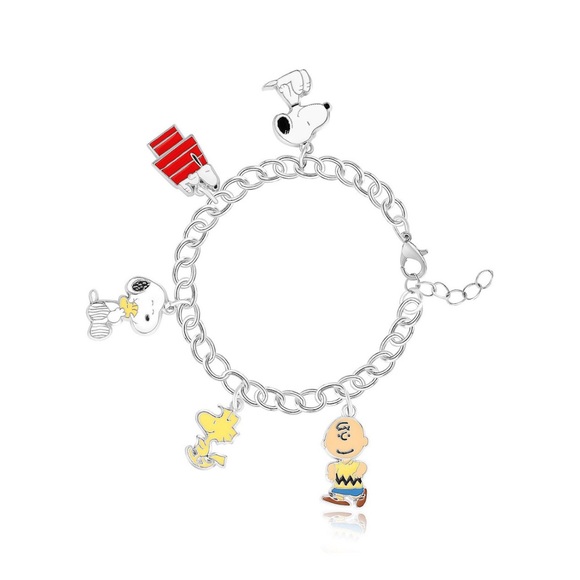 Peanuts/Snoopy Adjustable Charm Bracelet W/Pouch New!!❤️❤️ - Picture 1 of 5
